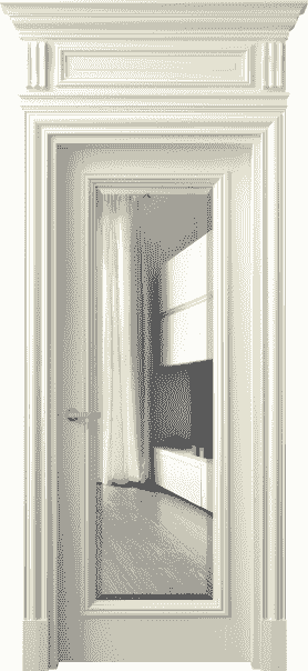 Дверь межкомнатная 7300 БМБ ДВ ЗЕР Ф. Цвет Бук молочно-белый. Материал Массив бука эмаль. Коллекция Antique. Картинка.