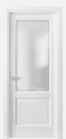 Дверь межкомнатная 1422 МБЛ САТ. Цвет Матовый белоснежный. Материал Гладкая эмаль. Коллекция Galant. Картинка.