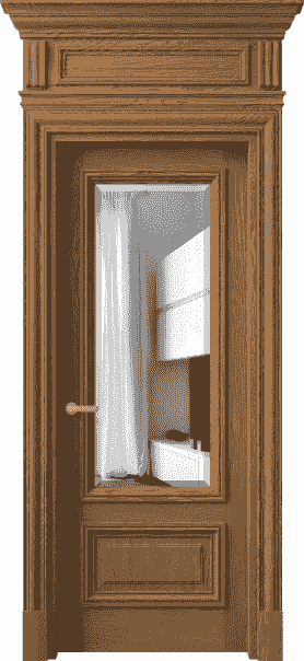 Дверь межкомнатная 7306 ДПР.М ДВ ЗЕР Ф. Цвет Дуб пряный матовый. Материал Массив дуба матовый. Коллекция Antique. Картинка.