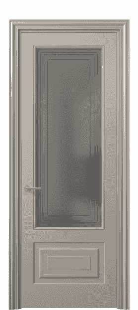 Дверь межкомнатная 8442 МБСК Серый сатин с гравировкой. Цвет Матовый бисквитный. Материал Гладкая эмаль. Коллекция Mascot. Картинка.