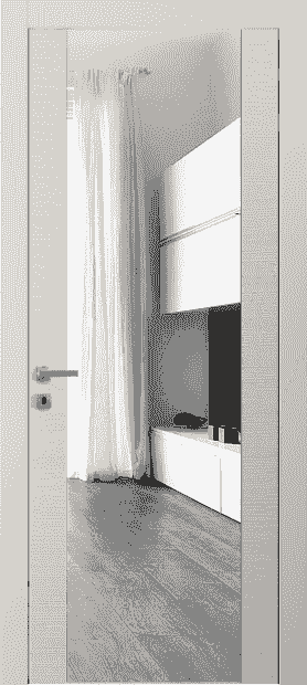Дверь межкомнатная 4039 ТОС Зеркало. Цвет Таеда облачный серый. Материал Таеда эмаль. Коллекция Avant. Картинка.