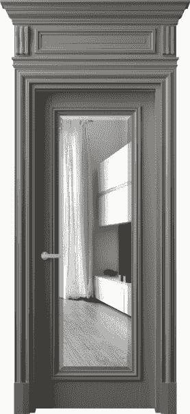 Дверь межкомнатная 7300 БКЛС ДВ ЗЕР Ф. Цвет Бук классический серый. Материал Массив бука эмаль. Коллекция Antique. Картинка.