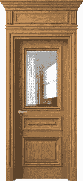Дверь межкомнатная 7304 ДСЛ.М ДВ ЗЕР Ф. Цвет Дуб солнечный матовый. Материал Массив дуба матовый. Коллекция Antique. Картинка.