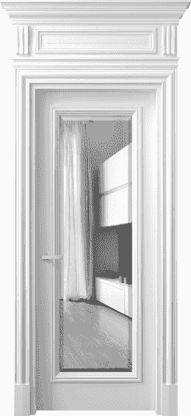 Дверь межкомнатная 7300 ББЛ ДВ ЗЕР Ф. Цвет Бук белоснежный. Материал Массив бука эмаль. Коллекция Antique. Картинка.