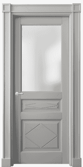 Дверь межкомнатная 6344 БНСР САТ. Цвет Бук нейтральный серый. Материал Массив бука эмаль. Коллекция Toscana Rombo. Картинка.