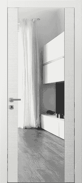 Дверь межкомнатная 4039 ТСР Зеркало. Цвет Таеда Серый. Материал Таеда эмаль. Коллекция Avant. Картинка.