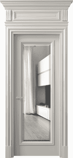 Дверь межкомнатная 7300 БОС ДВ ЗЕР Ф. Цвет Бук облачный серый. Материал Массив бука эмаль. Коллекция Antique. Картинка.