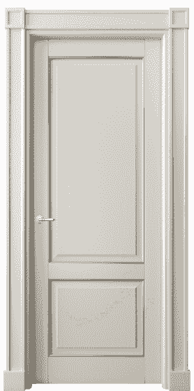 Дверь межкомнатная 6303 БОСС. Цвет Бук облачный серый с серебром. Материал  Массив бука эмаль с патиной. Коллекция Toscana Plano. Картинка.