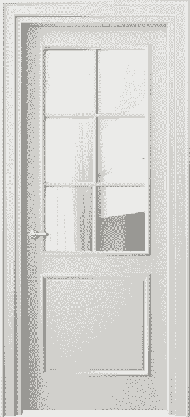 Дверь межкомнатная 8122 МСР Прозрачное стекло. Цвет Матовый серый. Материал Гладкая эмаль. Коллекция Paris. Картинка.