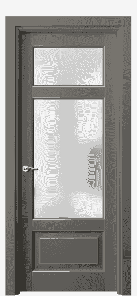 Дверь межкомнатная 0720 БКЛСП САТ. Цвет Бук классический серый с позолотой. Материал  Массив бука эмаль с патиной. Коллекция Lignum. Картинка.