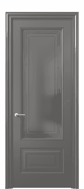 Дверь межкомнатная 8442 МКЛС Серый сатин с гравировкой. Цвет Матовый классический серый. Материал Гладкая эмаль. Коллекция Mascot. Картинка.