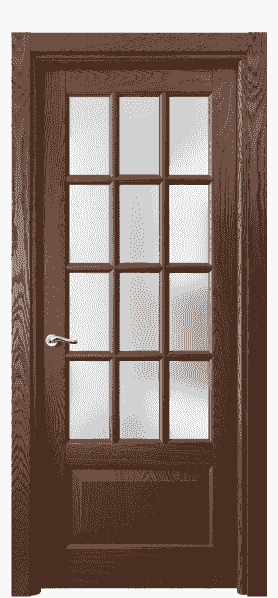 Дверь межкомнатная 0728 ДКЧ.Б САТ. Цвет Дуб коньячный брашированный. Материал Массив дуба брашированный. Коллекция Lignum. Картинка.