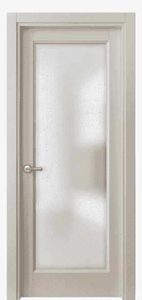 Дверь межкомнатная 1402 МСБЖ САТ. Цвет Матовый светло-бежевый. Материал Гладкая эмаль. Коллекция Galant. Картинка.