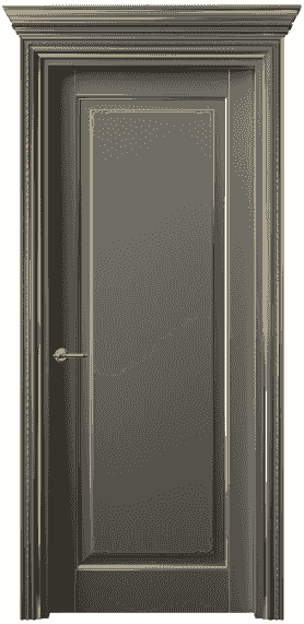 Дверь межкомнатная 6201 БКЛСП. Цвет Бук классический серый позолота. Материал  Массив бука эмаль с патиной. Коллекция Royal. Картинка.