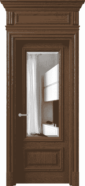 Дверь межкомнатная 7306 ДКШ.М ДВ ЗЕР Ф. Цвет Дуб каштановый матовый. Материал Массив дуба матовый. Коллекция Antique. Картинка.