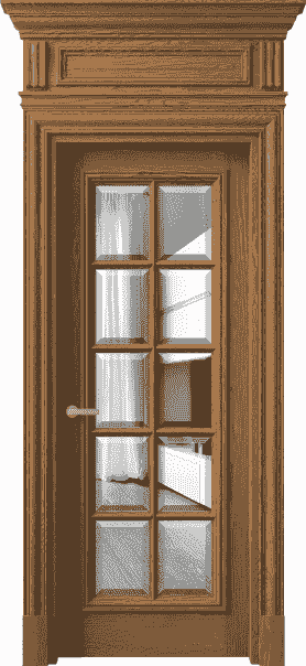 Дверь межкомнатная 7310 ДПР.М ДВ ЗЕР Ф. Цвет Дуб пряный матовый. Материал Массив дуба матовый. Коллекция Antique. Картинка.