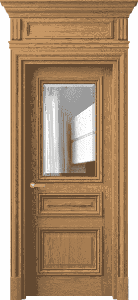 Дверь межкомнатная 7304 ДПШ.М ДВ ЗЕР Ф. Цвет Дуб пшеничный матовый. Материал Массив дуба матовый. Коллекция Antique. Картинка.
