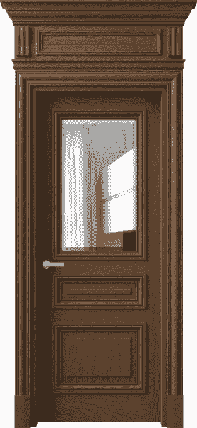 Дверь межкомнатная 7304 ДКШ.М ДВ ЗЕР Ф. Цвет Дуб каштановый матовый. Материал Массив дуба матовый. Коллекция Antique. Картинка.