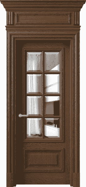 Дверь межкомнатная 7316 ДКШ.М ДВ ЗЕР Ф. Цвет Дуб каштановый матовый. Материал Массив дуба матовый. Коллекция Antique. Картинка.