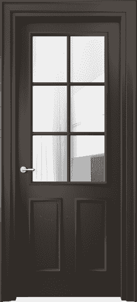Дверь межкомнатная 8132 МАН Прозрачное стекло. Цвет Матовый антрацит. Материал Гладкая эмаль. Коллекция Paris. Картинка.
