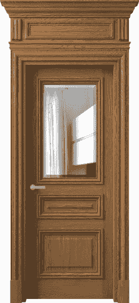 Дверь межкомнатная 7304 ДПР.М ДВ ЗЕР Ф. Цвет Дуб пряный матовый. Материал Массив дуба матовый. Коллекция Antique. Картинка.