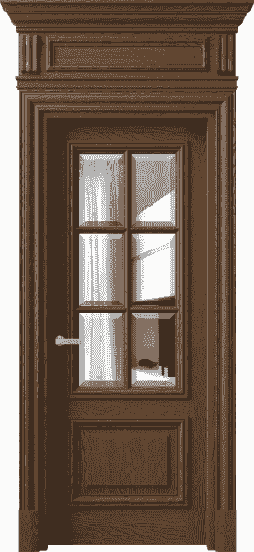 Дверь межкомнатная 7312 ДКШ.М ДВ ЗЕР Ф. Цвет Дуб каштановый матовый. Материал Массив дуба матовый. Коллекция Antique. Картинка.