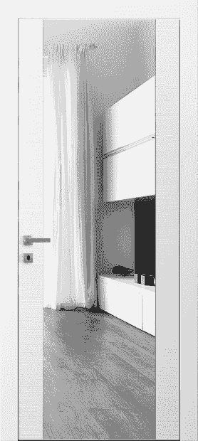 Дверь межкомнатная 4039 ТБЛ Зеркало. Цвет Таеда белый. Материал Таеда эмаль. Коллекция Avant. Картинка.