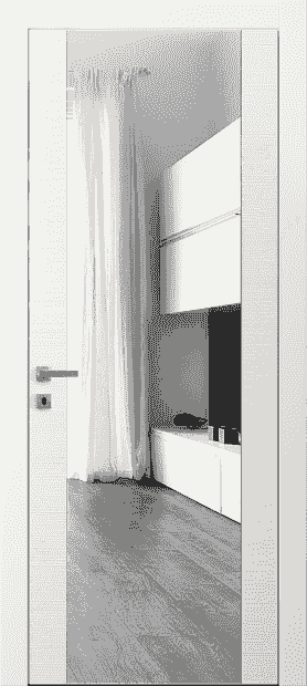 Дверь межкомнатная 4039 ТЖМ Зеркало. Цвет Таеда Жемчужный. Материал Таеда эмаль. Коллекция Avant. Картинка.