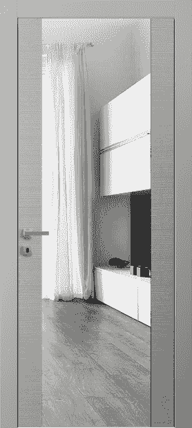 Дверь межкомнатная 4039 ТНСР Зеркало. Цвет Таеда нейтральный серый. Материал Таеда эмаль. Коллекция Avant. Картинка.