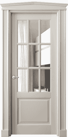 Дверь межкомнатная 6312 БСБЖ Зеркало. Цвет Бук светло-бежевый. Материал Массив бука эмаль. Коллекция Toscana Grigliato. Картинка.