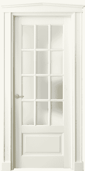 Дверь межкомнатная 6313 МБМ САТ. Цвет Бук молочно-белый. Материал Массив бука эмаль. Коллекция Toscana Grigliato. Картинка.