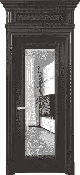 Дверь межкомнатная 7300 БАН ДВ ЗЕР Ф. Цвет Бук антрацит. Материал Массив бука эмаль. Коллекция Antique. Картинка.