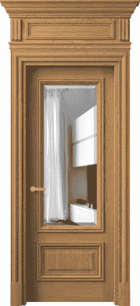 Дверь межкомнатная 7306 ДПШ.М ДВ ЗЕР Ф. Цвет Дуб пшеничный матовый. Материал Массив дуба матовый. Коллекция Antique. Картинка.