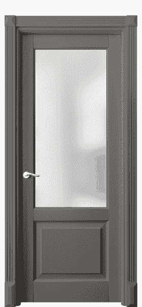 Дверь межкомнатная 0740 ДКЛС САТ. Цвет Дуб классический серый. Материал Массив дуба эмаль. Коллекция Lignum. Картинка.