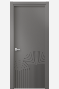 Дверь межкомнатная 8059 МКЛС . Цвет Матовый классический серый. Материал Гладкая эмаль. Коллекция Linea. Картинка.