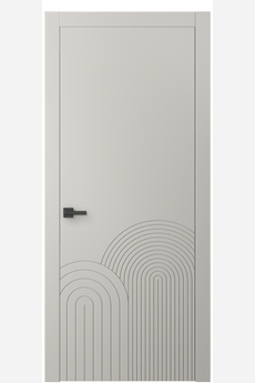 Дверь межкомнатная 8059 МОС . Цвет Матовый облачно-серый. Материал Гладкая эмаль. Коллекция Linea. Картинка.