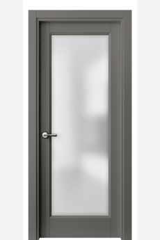 Дверь межкомнатная 1402 МКЛС САТ. Цвет Матовый классический серый. Материал Гладкая эмаль. Коллекция Galant. Картинка.
