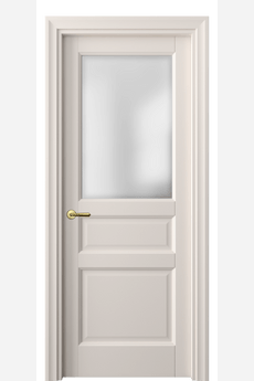 Дверь межкомнатная 1432 СТТБ САТ. Цвет Софт-тач тёплый-белый. Материал Полипропилен. Коллекция Galant. Картинка.