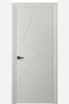 Дверь межкомнатная 8058 МСР . Цвет Матовый серый. Материал Гладкая эмаль. Коллекция Linea. Картинка.