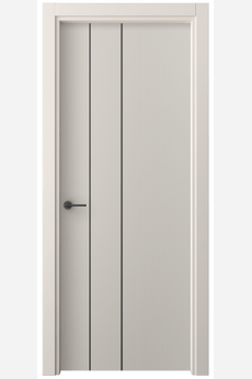 Дверь межкомнатная 4203 СТСС. Цвет Софт-тач светло-серый. Материал Полипропилен. Коллекция Freedom. Картинка.