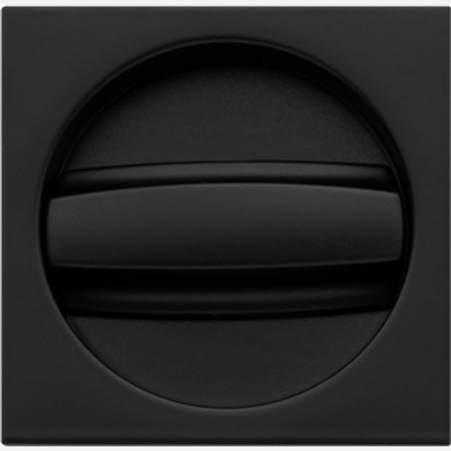 Ручка-квадрат для раздвижной двери с заверткой черный
