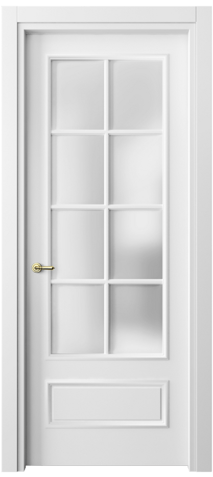 Дверь межкомнатная Paris 8112 Матовый белоснежный Сатинированное стекло Гладкий наличник МБЛ Цена 57919 ₽ Наличники уже входят в базовый комплект. Фабрика дверей Волховец 8 (800) 551 43 19 Межкомнатная дверь Paris 8112 Матовый белоснежный Сатинированное стекло Цена 57919 ₽| Volhovec