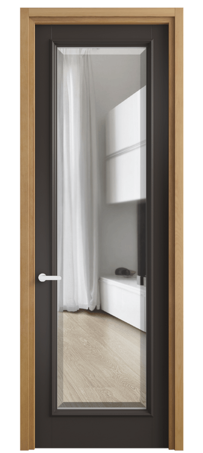 Дверь межкомнатная Charm 6702 Бук антрацит Прозрачное стекло с фацетом, 6 мм Узкий классический наличник БНМ Цена 99599 ₽ Наличники уже входят в базовый комплект. Фабрика дверей Волховец 8 (800) 551 43 19 Межкомнатная дверь Charm 6702 Бук антрацит Прозрачное стекло с фацетом, 6 мм Цена 99599 ₽ | Volhovec