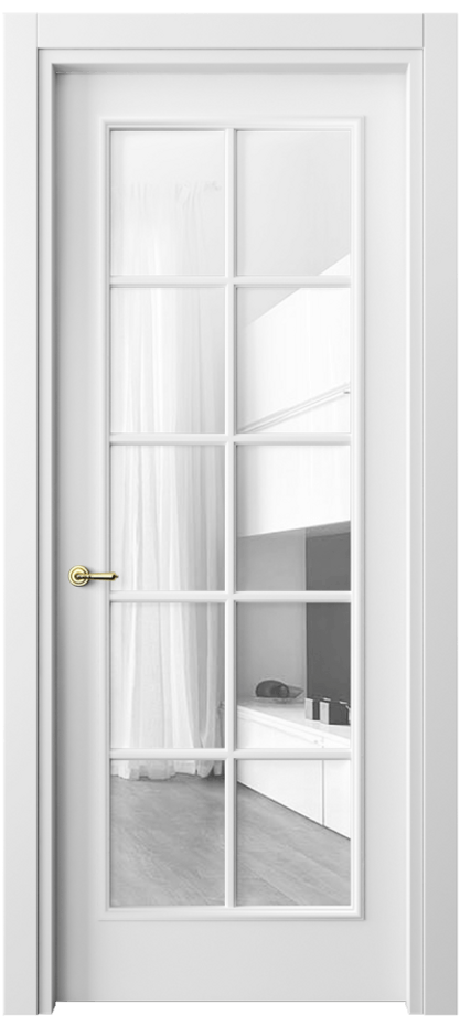 Дверь межкомнатная Paris 8102 Матовый белоснежный Прозрачное стекло Гладкий наличник МБЛ Цена 57919 ₽ Наличники уже входят в базовый комплект. Фабрика дверей Волховец 8 (800) 551 43 19 Межкомнатная дверь Paris 8102 Матовый белоснежный Прозрачное стекло Цена 57919 ₽| Volhovec