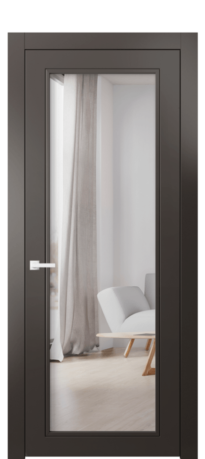 Дверь межкомнатная Neo Classic 8000 Матовый антрацит Двустороннее зеркало, триплекс, 6 мм Гладкий компланарный наличник МАН Цена 75910 ₽ Наличники уже входят в базовый комплект. Фабрика дверей Волховец 8 (800) 551 43 19 Межкомнатная дверь Neo Classic 8000 Матовый антрацит Двустороннее зеркало, триплекс, 6 мм Цена 75910 ₽ | Volhovec