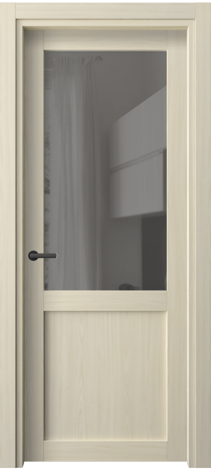 Дверь межкомнатная Нео 2122 Молочный ясень Прозрачное серое стекло, триплекс Гладкий классический наличник МОЯ Цена 12300 ₽ Наличники уже входят в базовый комплект. Фабрика дверей Волховец 8 (800) 551 43 19 Межкомнатная дверь Нео 2122 Молочный ясень Прозрачное серое стекло, триплекс Цена 12300 ₽ | Volhovec