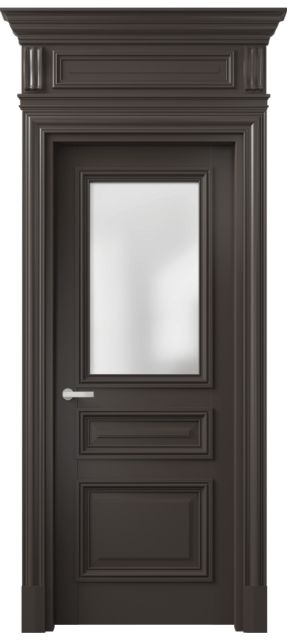 Дверь межкомнатная Антик 7304 Матовый антрацит Сатинированное стекло КЭП + Объёмный фриз + Карниз МАН Цена 160309 ₽ Наличники уже входят в базовый комплект. Фабрика дверей Волховец 8 (800) 551 43 19 Межкомнатная дверь Антик 7304 Матовый антрацит Сатинированное стекло Цена 160309 ₽ | Volhovec