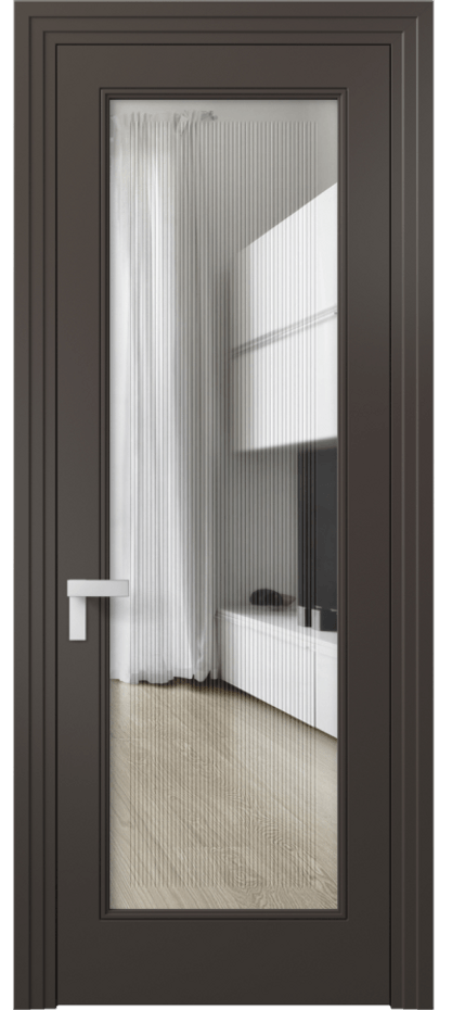 Дверь межкомнатная Rocca 8300 Матовый антрацит Прозрачное стекло с гравировкой "Каннелюры", триплекс Каскадный компланарный наличник МАН Цена 86899 ₽ Наличники уже входят в базовый комплект. Фабрика дверей Волховец 8 (800) 551 43 19 Межкомнатная дверь Rocca 8300 Матовый антрацит Прозрачное стекло с гравировкой "Каннелюры", триплекс Цена 86899 ₽ | Volhovec