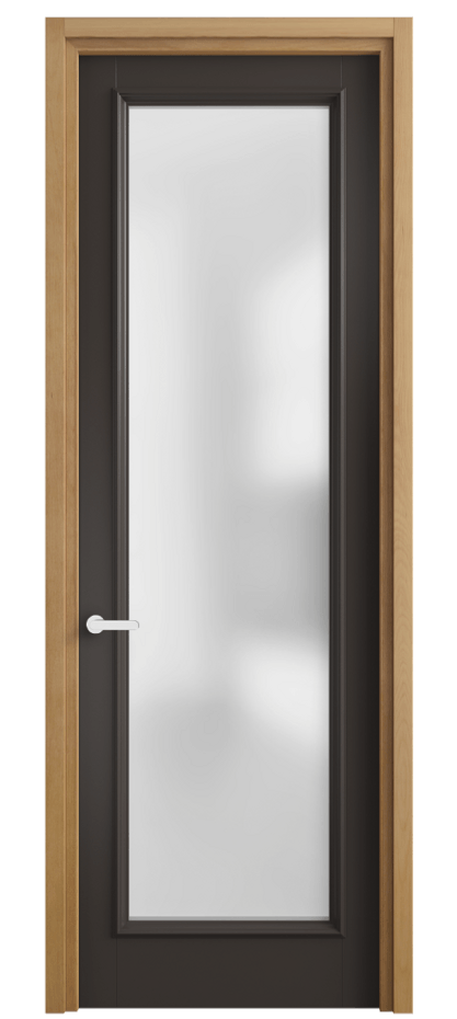 Дверь межкомнатная Шарм 6702 Матовый антрацит Сатинированное стекло Узкий классический наличник БНМ Цена 100399 ₽ Наличники уже входят в базовый комплект. Фабрика дверей Волховец 8 (800) 551 43 19 Межкомнатная дверь Шарм 6702 Матовый антрацит Сатинированное стекло Цена 100399 ₽ | Volhovec