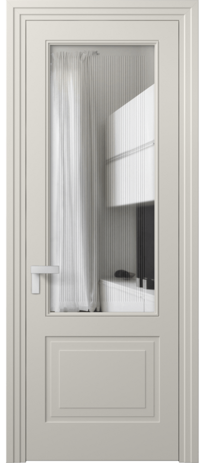 Дверь межкомнатная Rocca 8352 Матовый облачно-серый Прозрачное стекло с гравировкой "Каннелюры", триплекс Каскадный компланарный наличник МОС Цена 91899 ₽ Наличники уже входят в базовый комплект. Фабрика дверей Волховец 8 (800) 551 43 19 Межкомнатная дверь Rocca 8352 Матовый облачно-серый Прозрачное стекло с гравировкой "Каннелюры", триплекс Цена 91899 ₽ | Volhovec